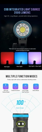 Подводный осветитель Weefine Smart Focus 3500 Люмен