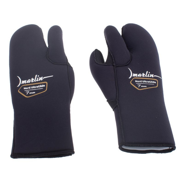 Рукавицы трехпалые Marlin Nord Ultraglide Black 7 мм