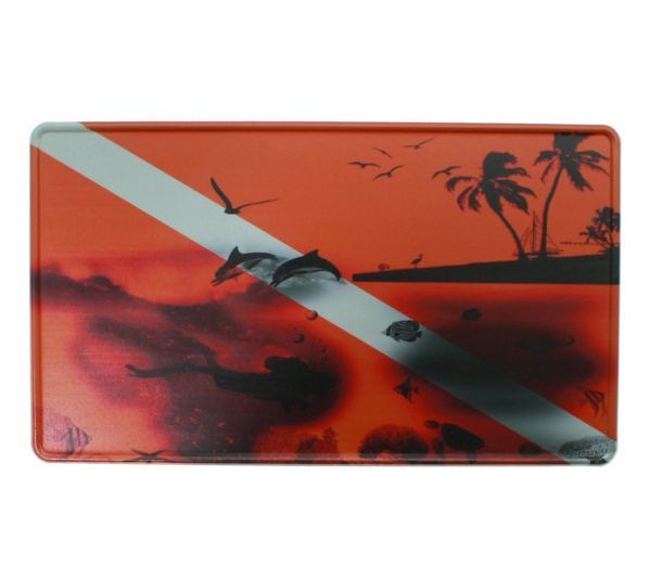 Табличка номерной знак металлический Dectitles Palm tree