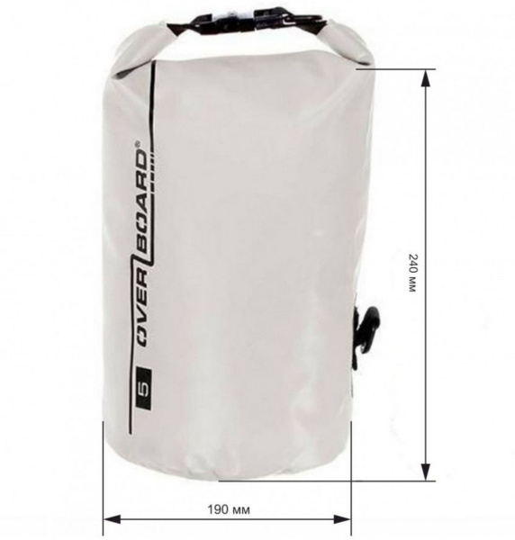 Гермомешок Overboard Dry Tube Bag White 5 литров