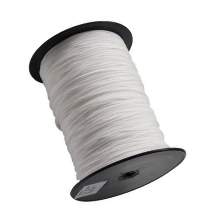 Линь Rob Allen Dyneema 1.5 мм белый нагрузка до 160 кг (цена за 1 метр)