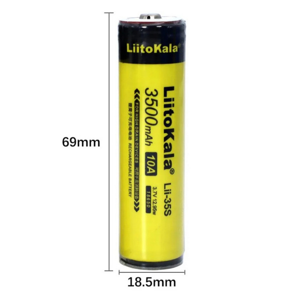 Аккумулятор 18650 LiitoKala 35S 3500 mah