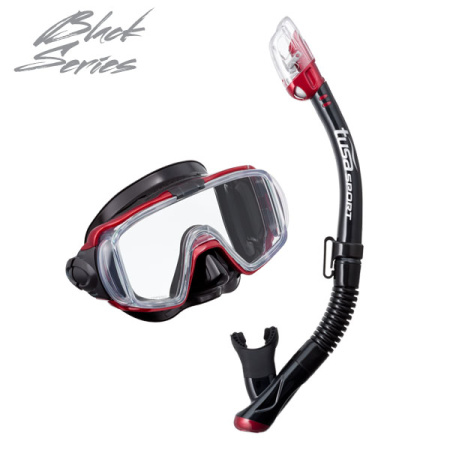 Комплект маска трубка в сумке Tusa UC-3125 Black Series