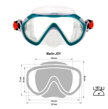 Маска для детей Marlin Joy Green/White