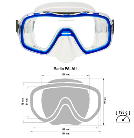 Маска Marlin Palau Blue