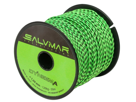 Линь Salvimar Dyneema, 1.5 мм нагрузка до 120 кг зеленый (цена за 1 метр)