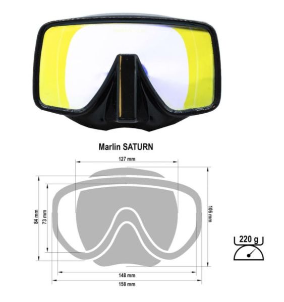 Маска Marlin Saturn просветленные стекла