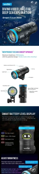 Подводный осветитель Weefine Smart Focus 3500 Люмен