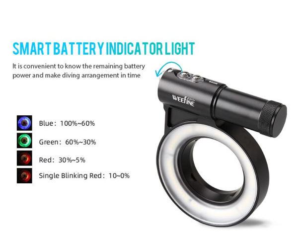 Подводный осветитель/вспышка Weefine Ring Light 3000 Люмен