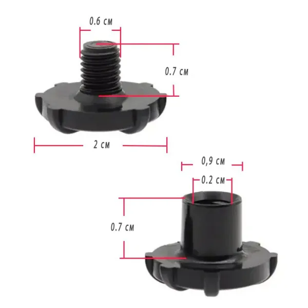 Болт с гайкой пластик усиленный Болт с гайкой пластик усиленный