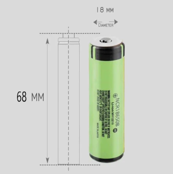Аккумулятор 18650 Panasonic 3400 mAh с пином и защитой Аккумулятор 18650 Panasonic 3400 mAh с пином и защитой